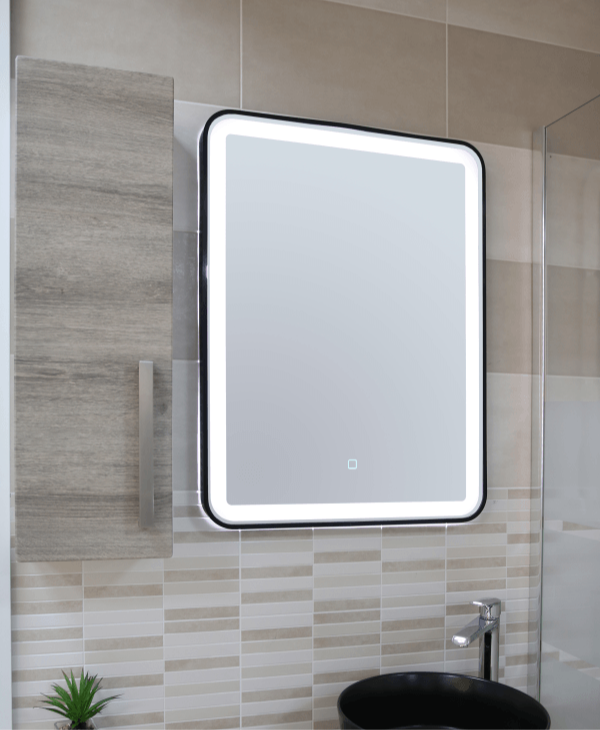 OGLEDALO LED N015 60x80cm SA CRNIM MET. OKVIROM TOUCH SENZOR