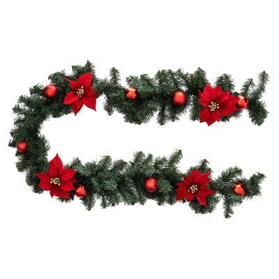 NATURE GIRLANDA CRVENA POINSETTIA 184218