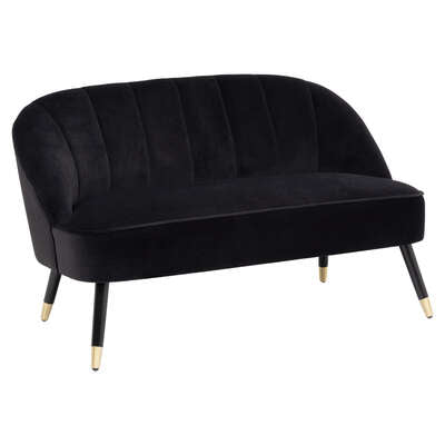 SOFA NAOVA BLK VEL 2 SEAT BANQ 185109A