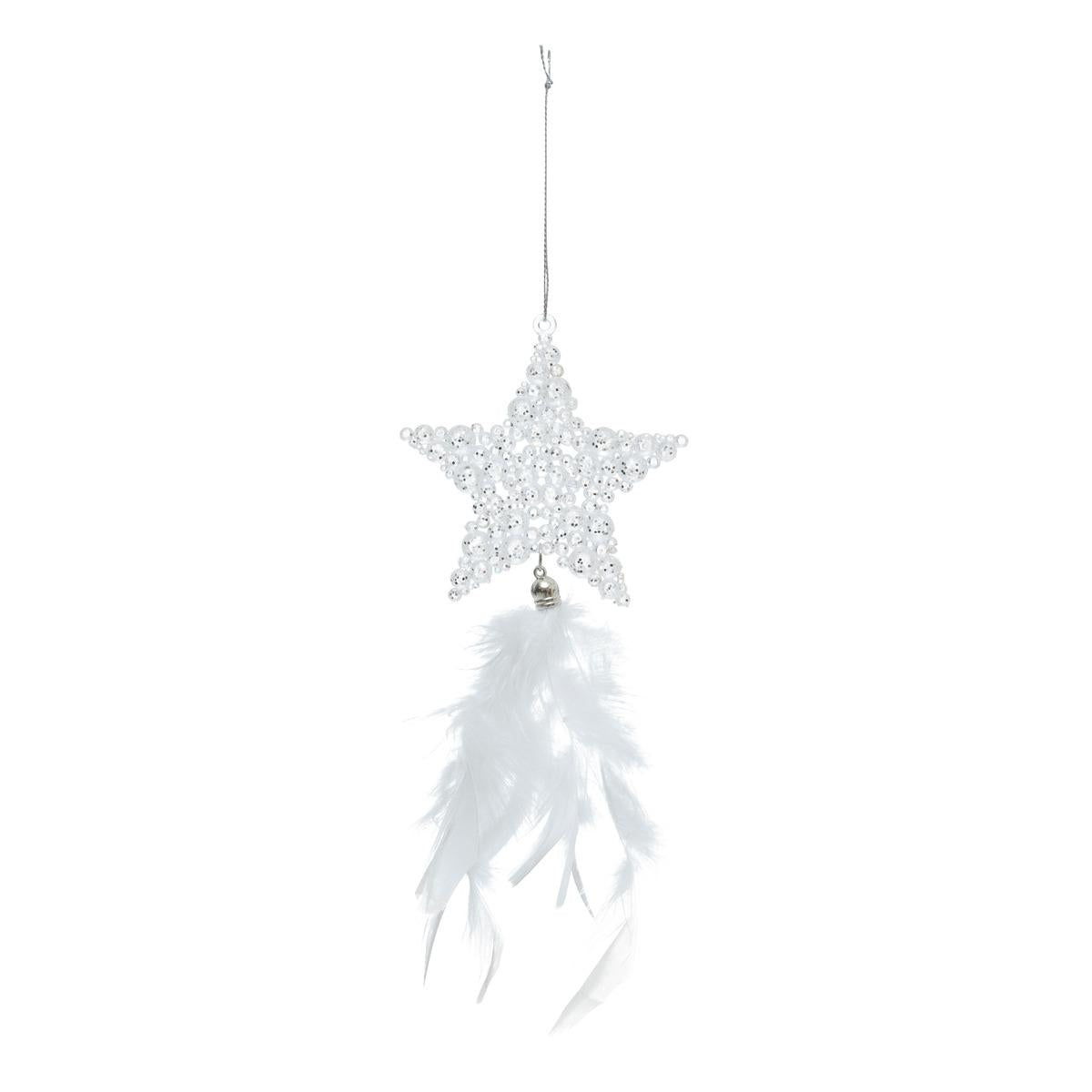 UKRAS ZA JELKU PEARL STAR PERO WH 23CM