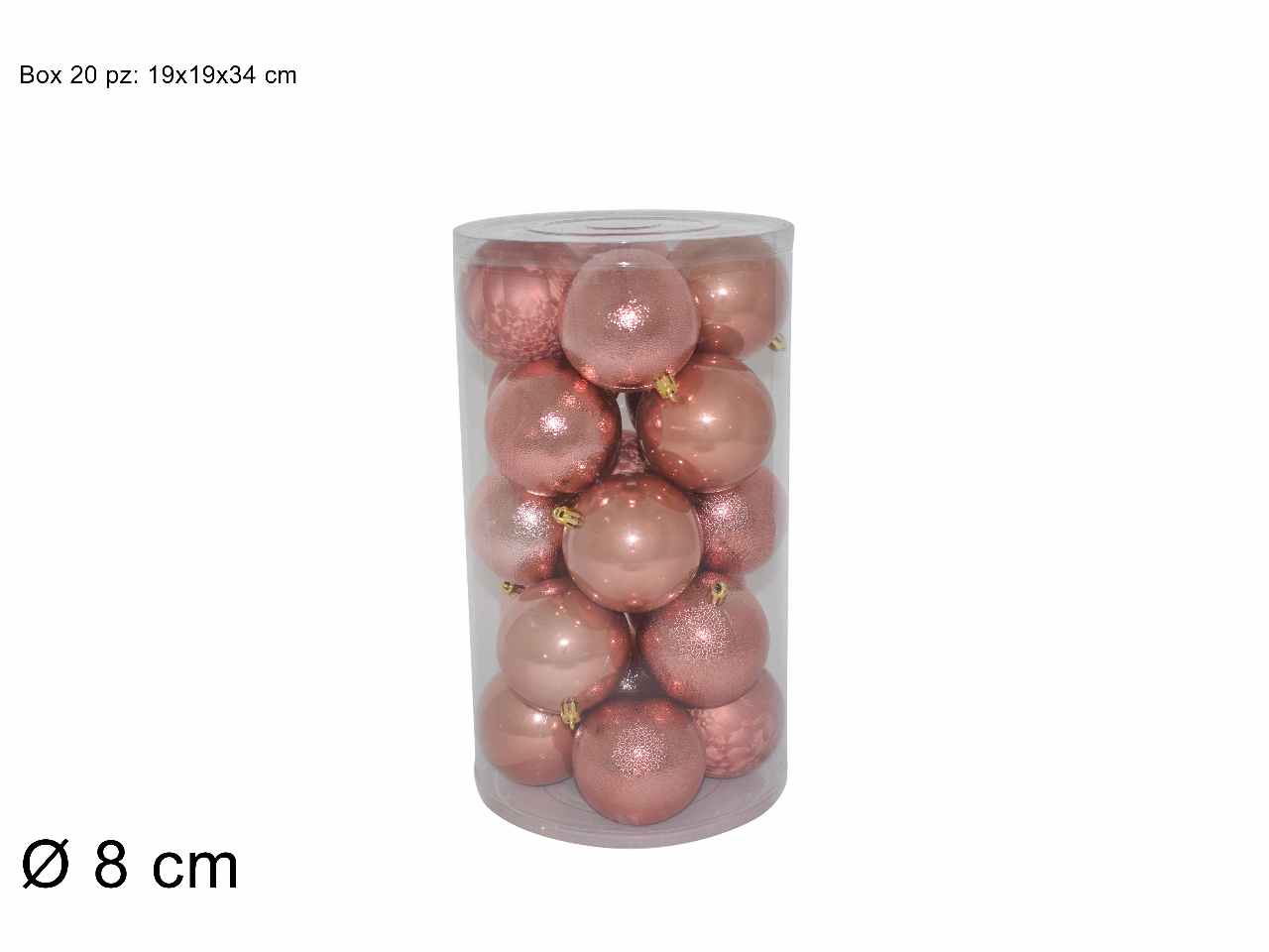 IT KUGLE 8CM 20/1 SORTO
