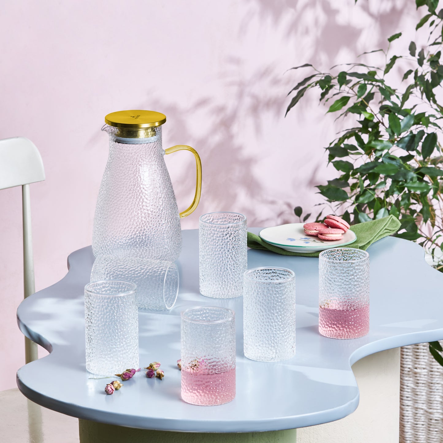 Bokal i čaše Karaca Como 7 kom Gold