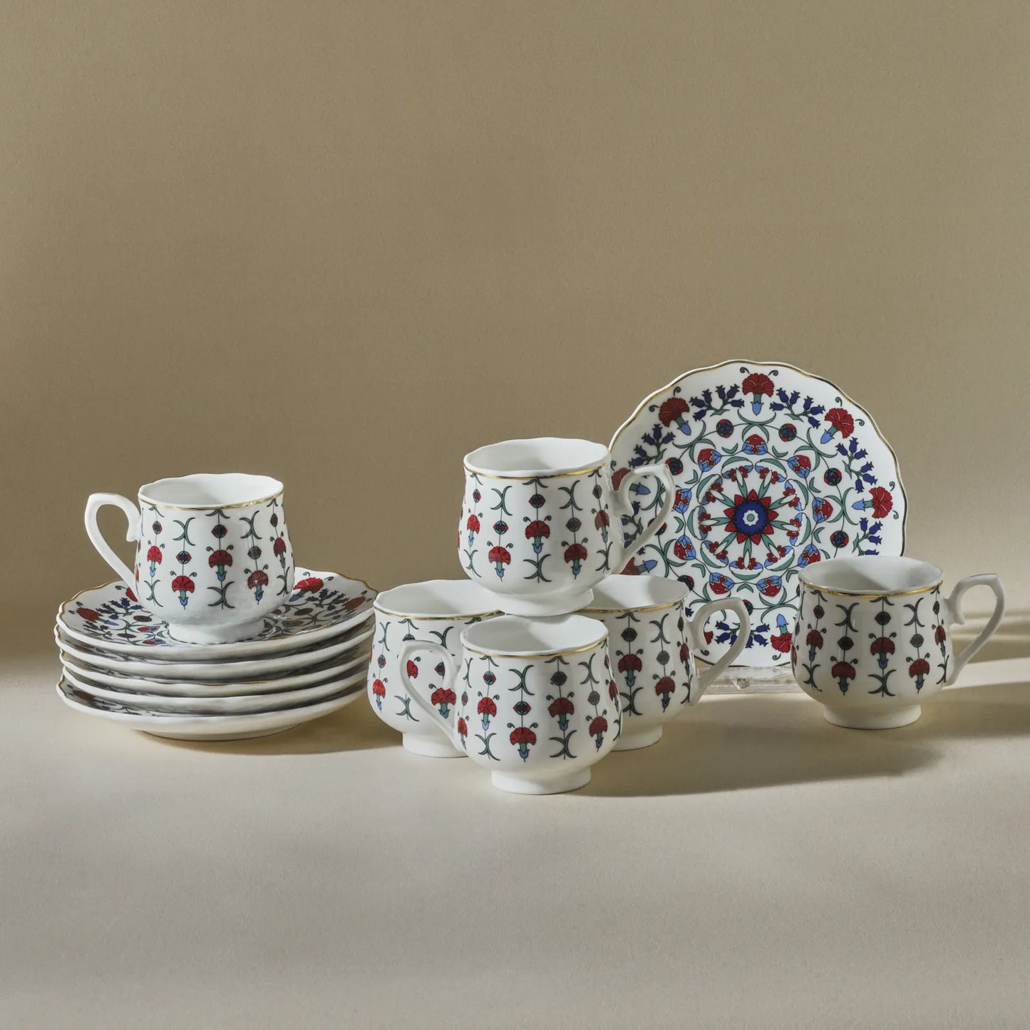 Šoljice za kafu Karaca Ebruli 90ml 6/1