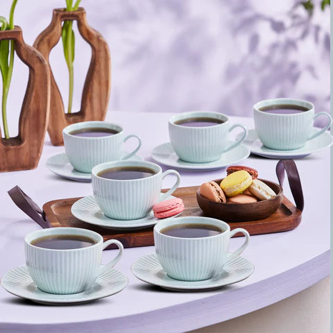 ŠOLJICE ZA ČAJ KARACA SEASHELL 6 KOM BLUE