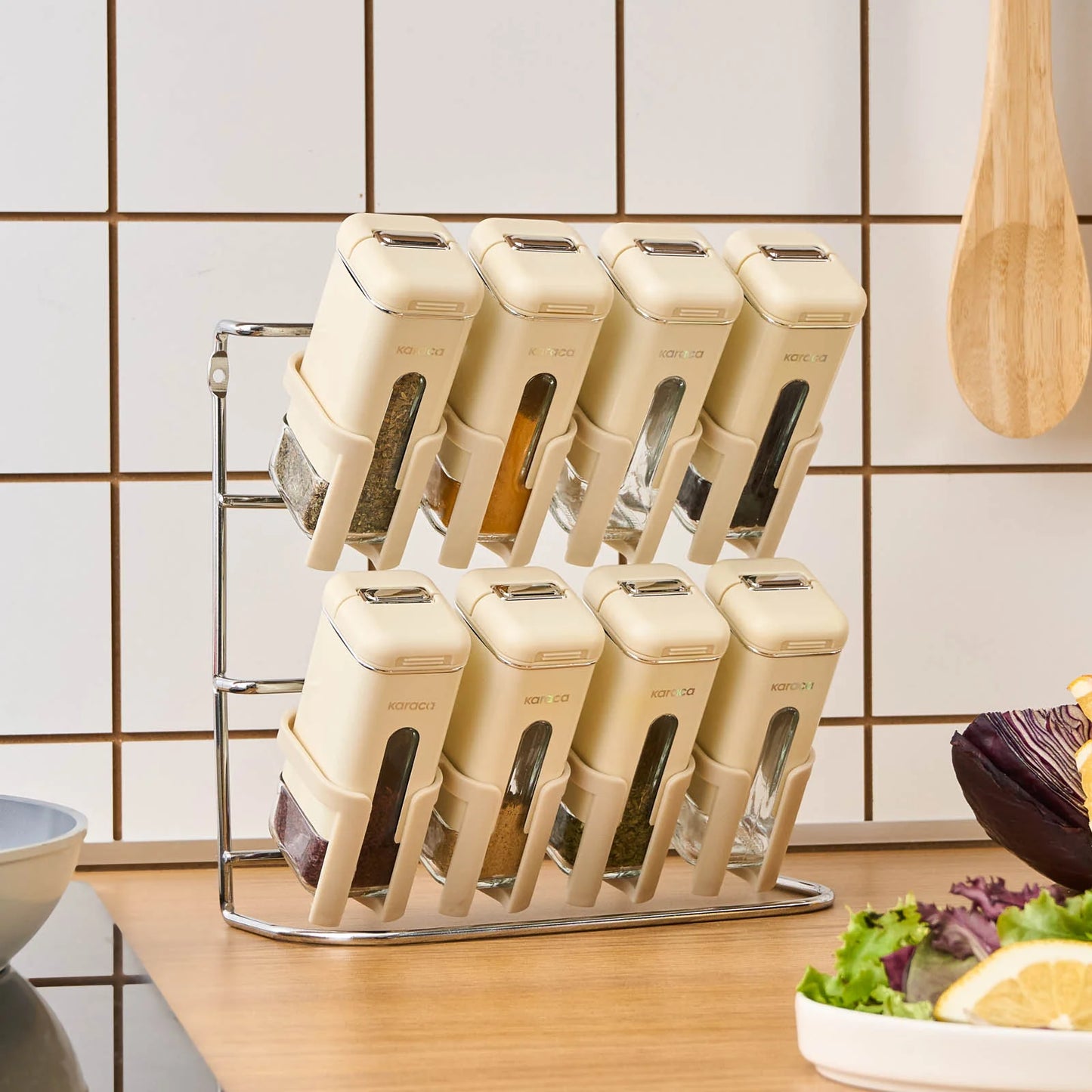 SET ZA ZAČINE KARACA LUMINOS 9 KOM CREAM