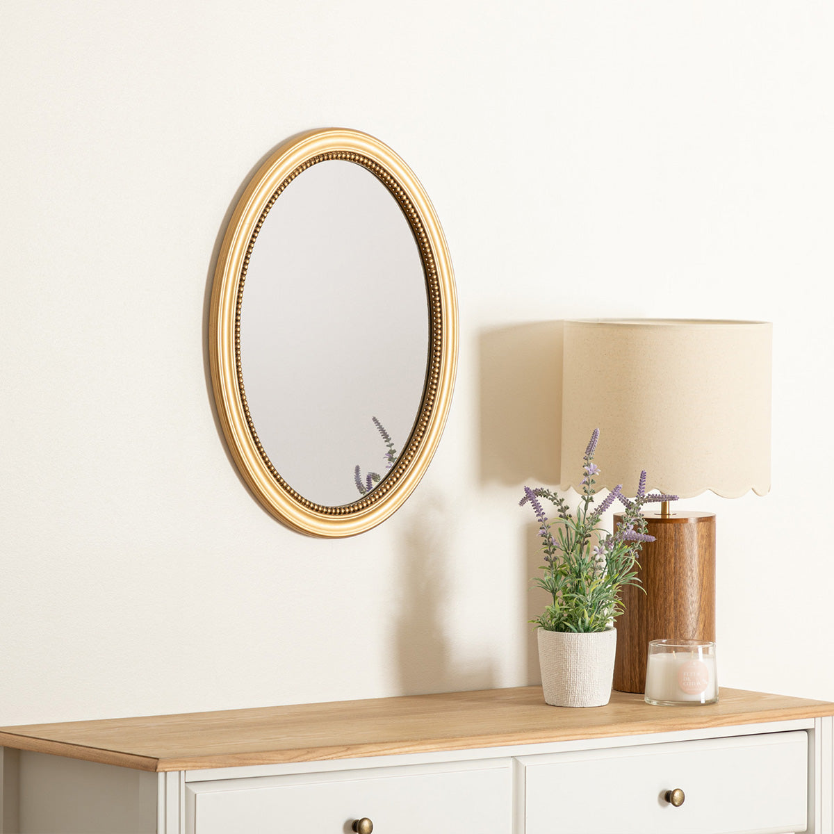 MDF OGLEDALO GOLD VICTORIA 53X40 200210