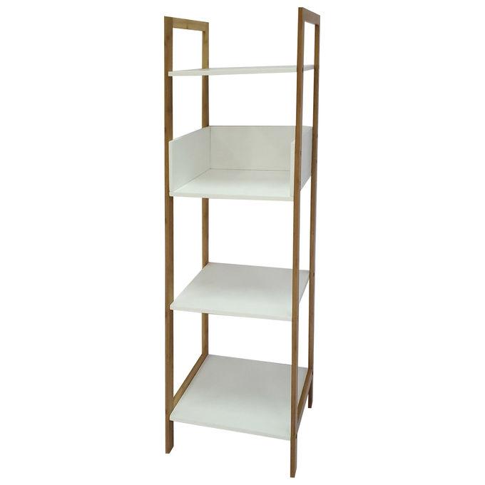 STALAK ELLIE 43X30X123CM OD BAMBUS + MDF BIJELI 0045192