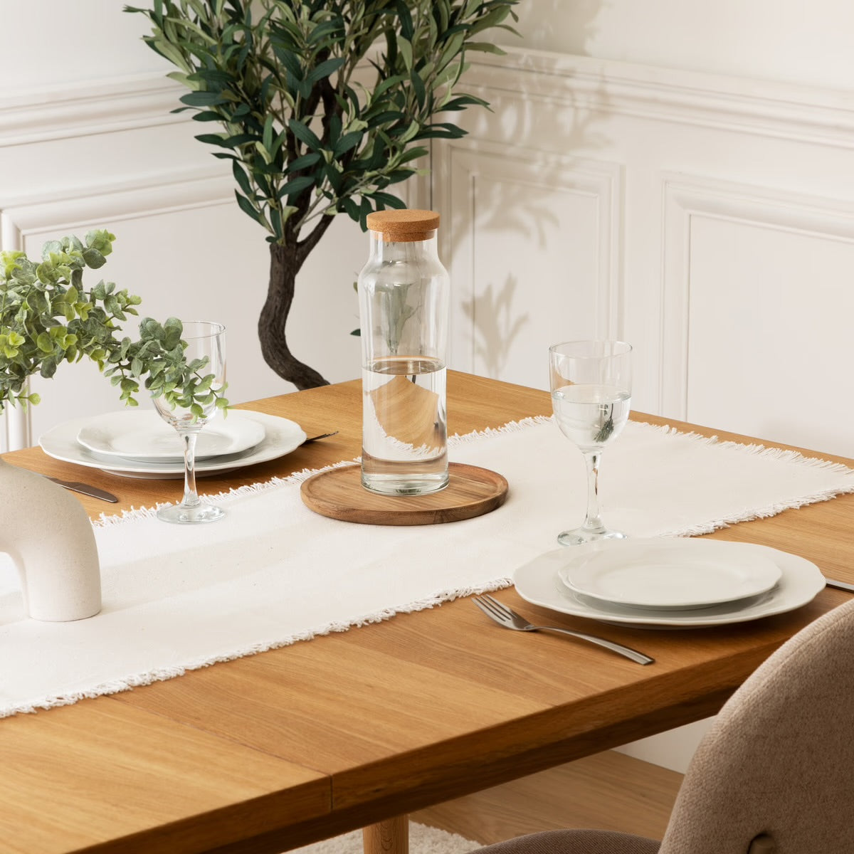 STOLNA PROSTIRKA MAHA BIJELA 38X140 188808E