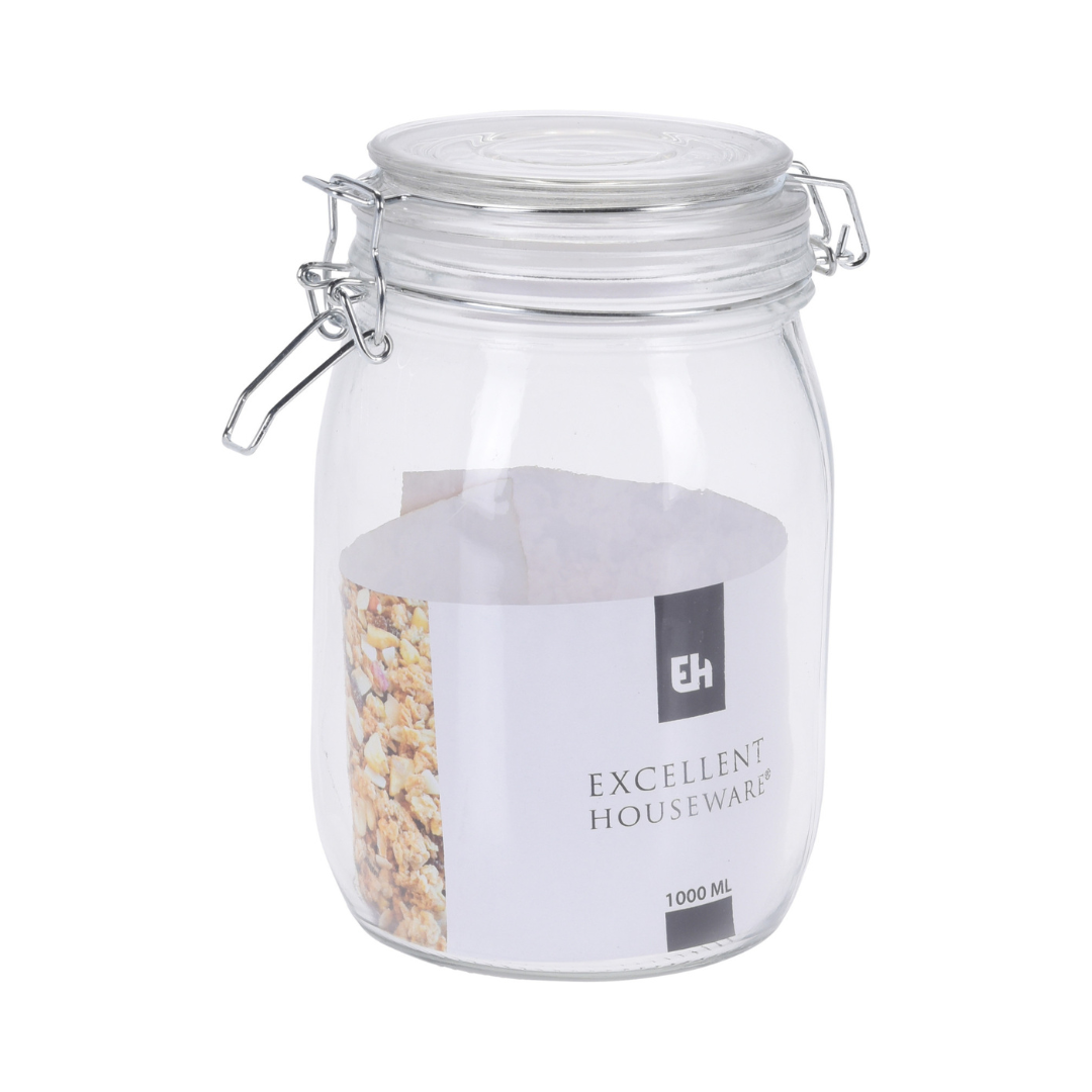STAKLENA POSUDA SA POKLOPOM 1000ML CD1001480