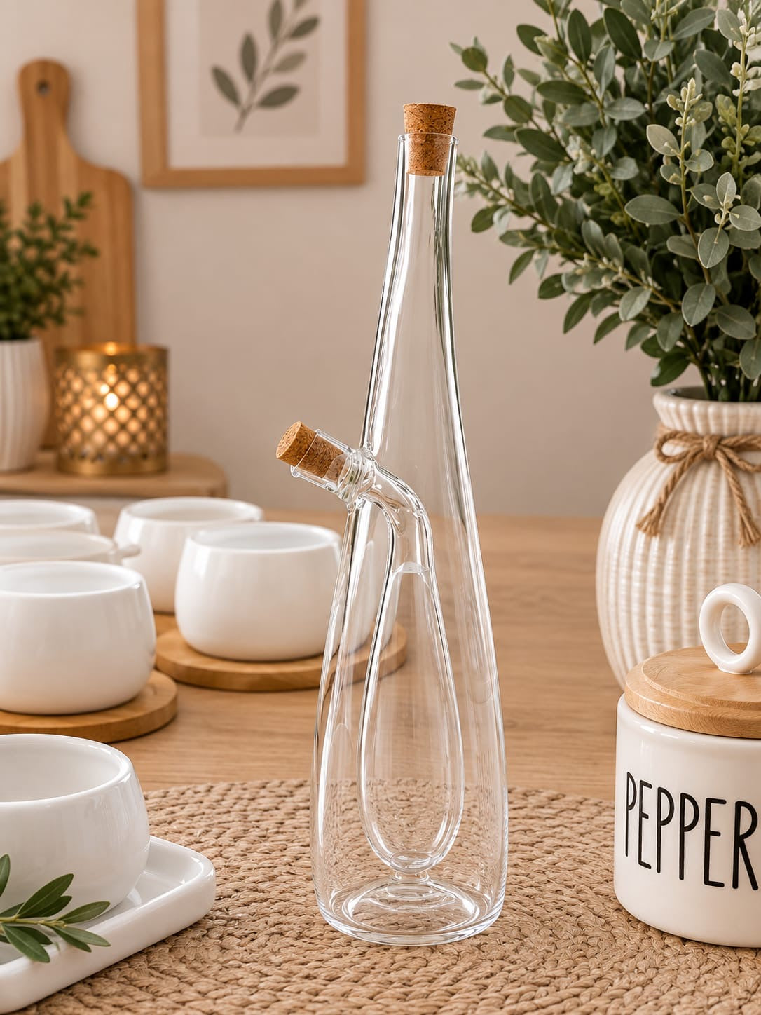 BOCA za ulje 2u1 270ml/100ml staklena/sa plutanim čepom 98879 Previllage 24# K50