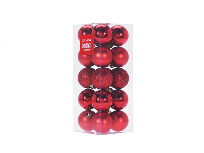 KUGLE 4CM SET 20/1 CRVENE