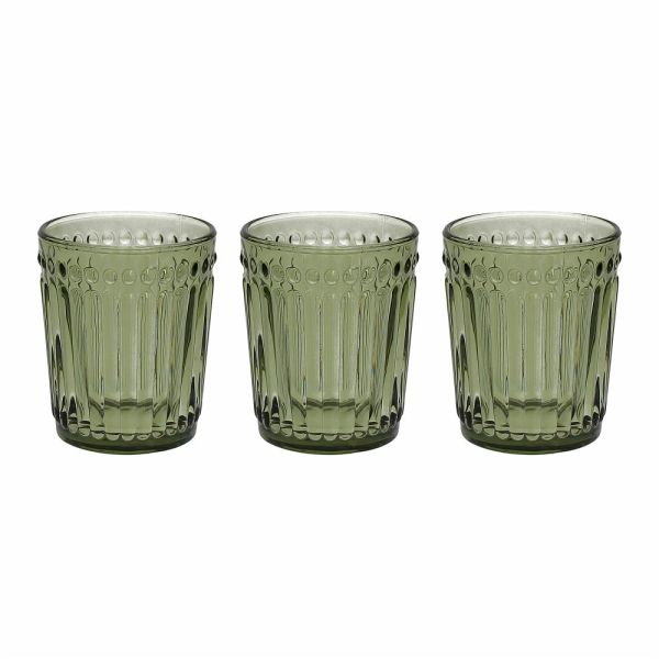 SET 3 ČAŠE GREEN CC300 GLASS DORICO N3585T45893