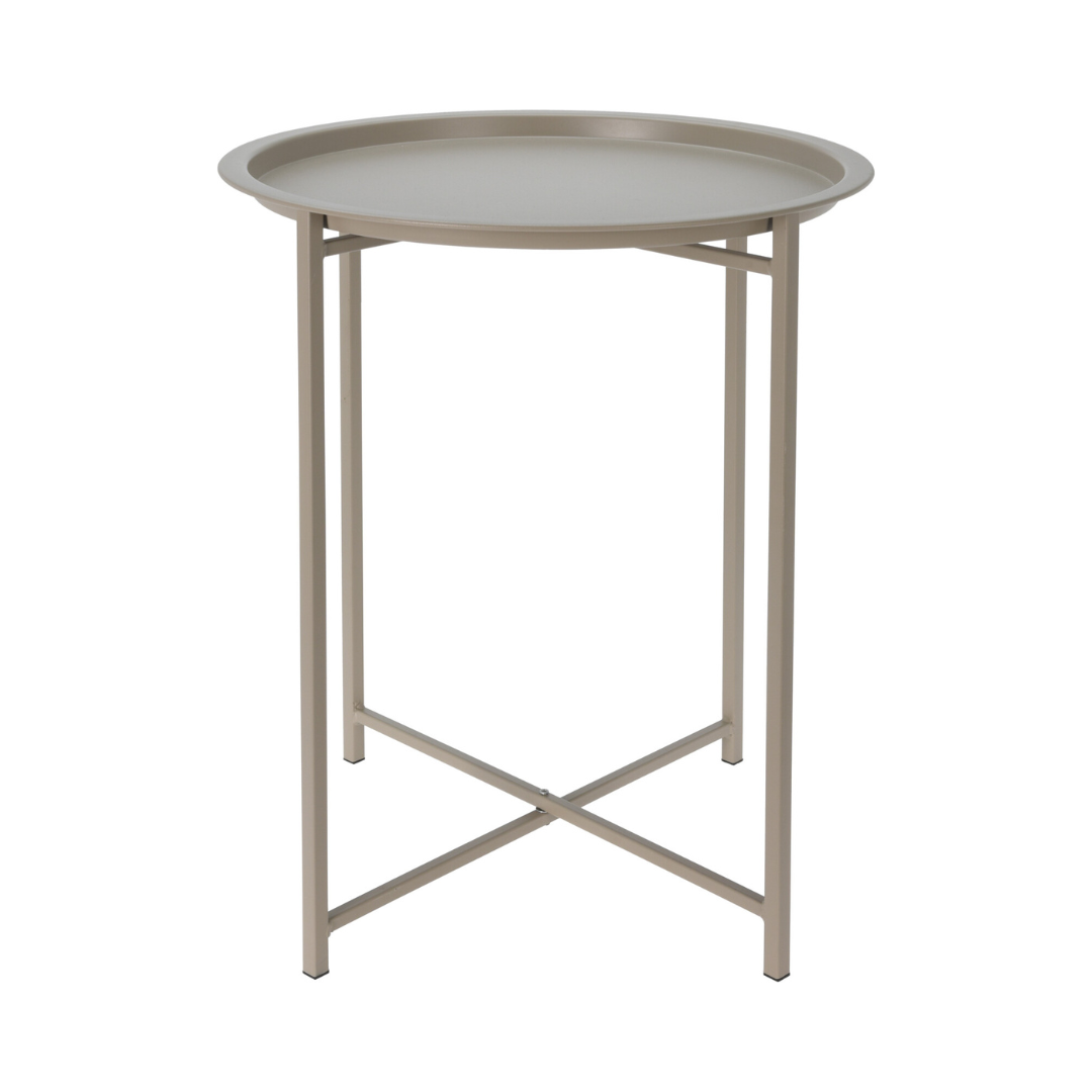 STOL OKRUGLI 46CM MAT TAUPE X89000140