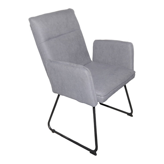 Fotelja Essential siva tkanina – crne metalne noge 55.5x59x89 cm