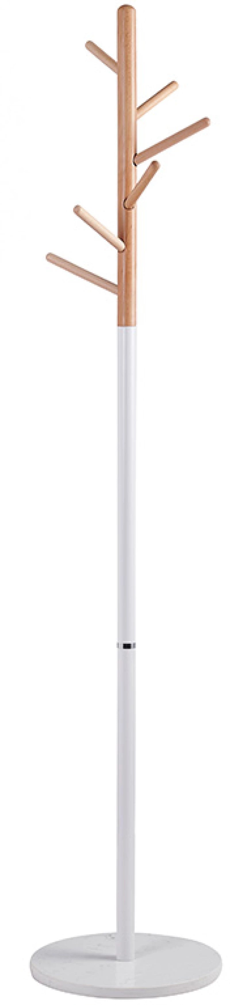 Stalak za kapute Marianna metal bijelo-prirodni D37x169 cm