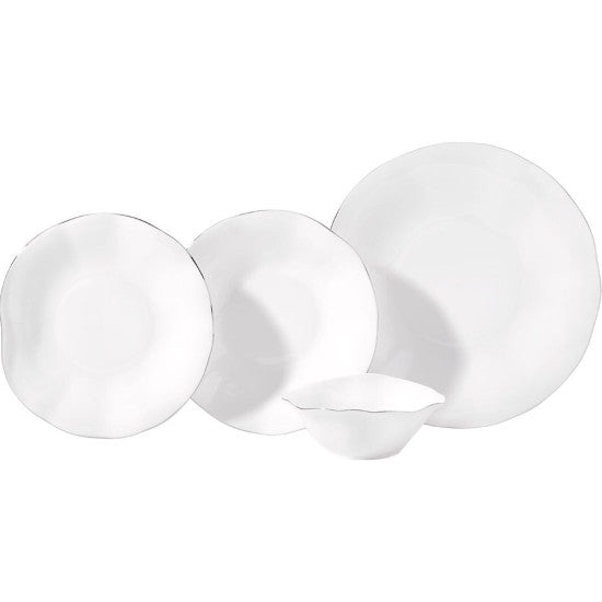 Korkmaz A9802 Rosa Coll. Set za večeru od 30 dijelova Platinasta