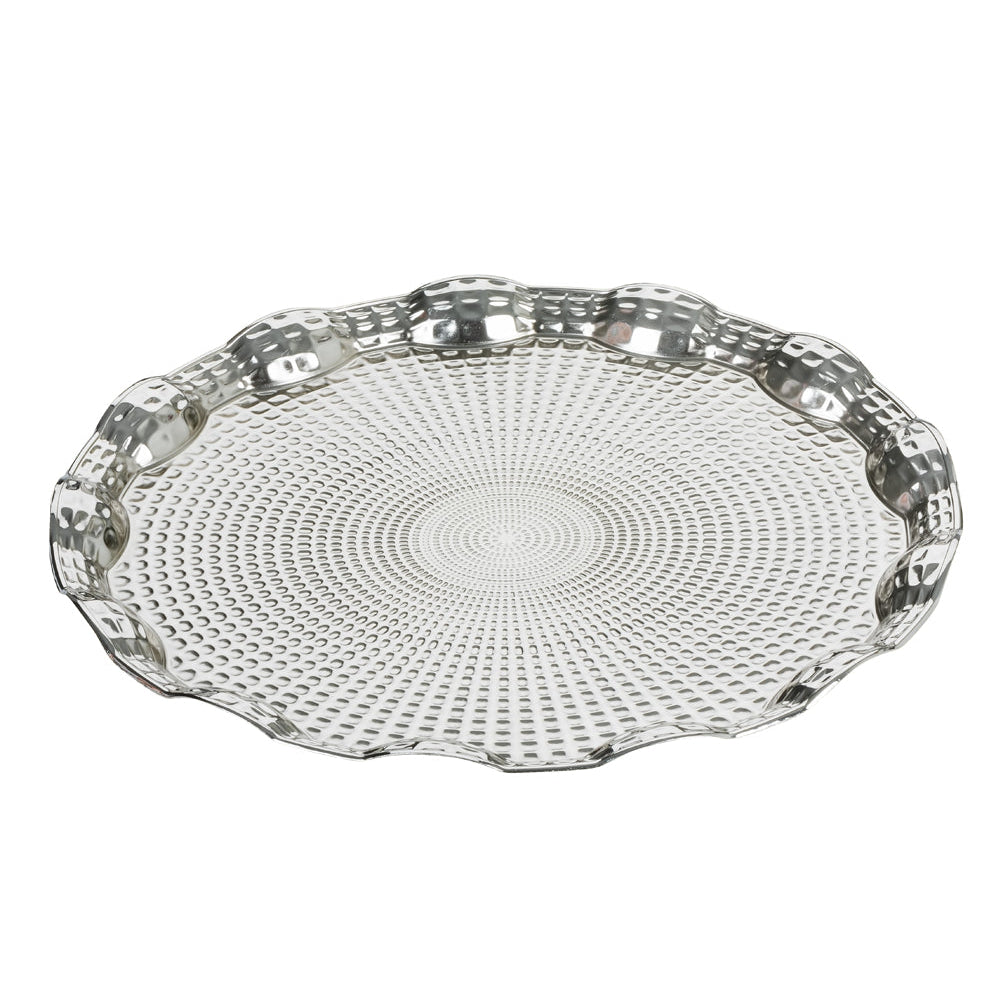 TACNA 25cm okrugla/silver/dekor 305G 25# T41