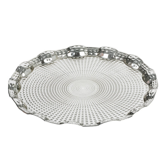 TACNA 25cm okrugla/silver/dekor 305G 25# T41