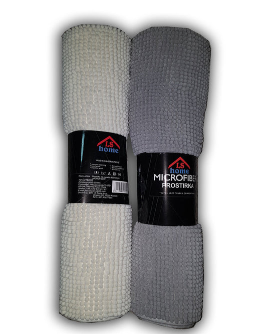 PROSTIRKA za kupatilo 60x100cm MICROFIBER/CHT002 665gr bijela/siva