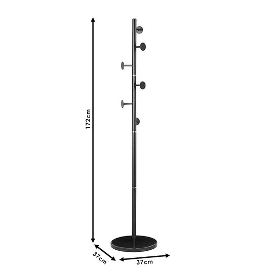 Stalak za kapute Adriana metal crni D37x172 cm