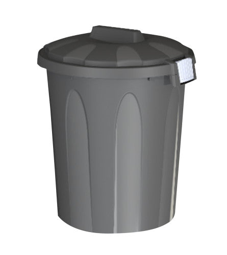 KANTA 50L OKRUGLA SA POKLOPCEM SIVA