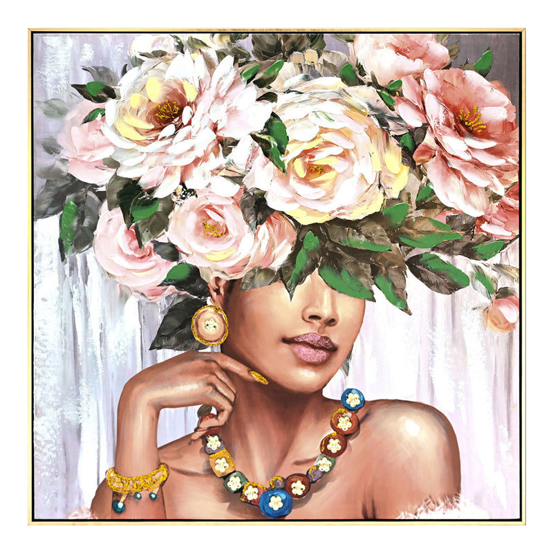 Zidna slika Flowergirl 82x4,5x82 cm