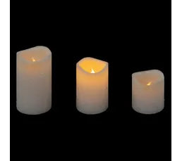 SET/3 LED GLITTER SVIJEÆA BIJELA 191173B