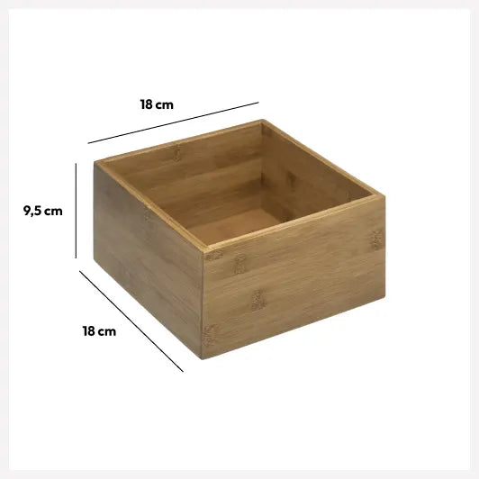 FIVE KUTIJA ZA ODLAGANJE 18X18X9,5CM BAMBUS 150733