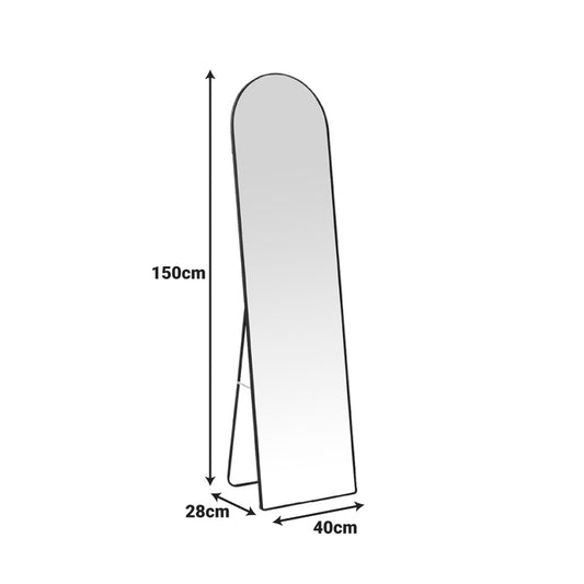 Ogledalo Plaza aluminij crna 40x28x150 cm