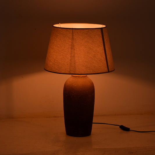 Stolna lampa Barout E27 keramika sivo-antik bež D40x62 cm