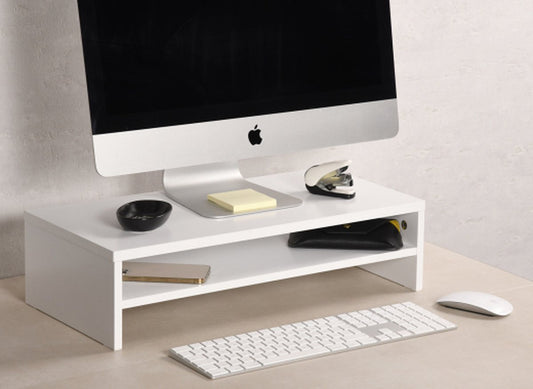 Stalak za monitor, MDF, bijeli, FSC
