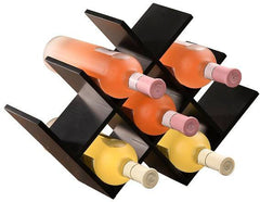 Stalak za vino, MDF, FSC, crni