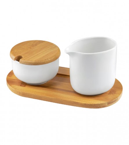 SET ŠEĆERNICA I ŠOLJA ZA MLIJEKO BIJELI 3/1 45580