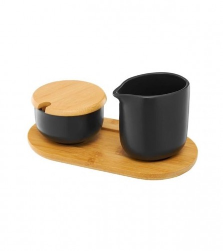 SET ŠEĆERNICA I ŠOLJA ZA MLIJEKO CRNI 3/1 94752