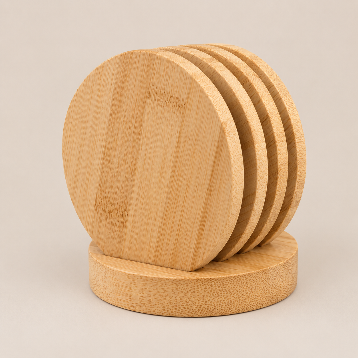 PODMETAČI za čaše u stalku/4pcs 10,2x10,2x0,8cm Bamboo BC-006 Previllage 20# K50