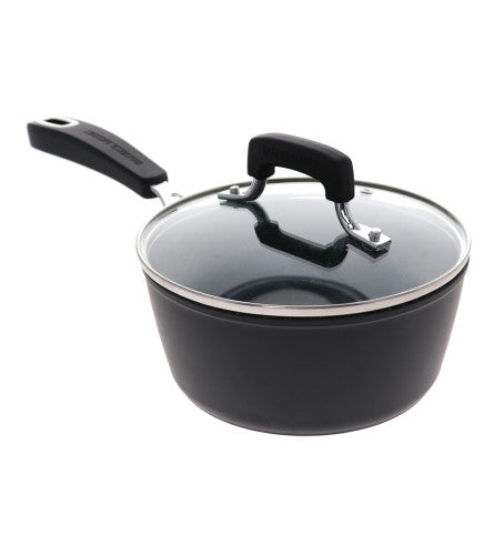 ŠERPA OD KOVANOG ALUMINIJA S POKLOPCEM CRNA 18 CM BS11402