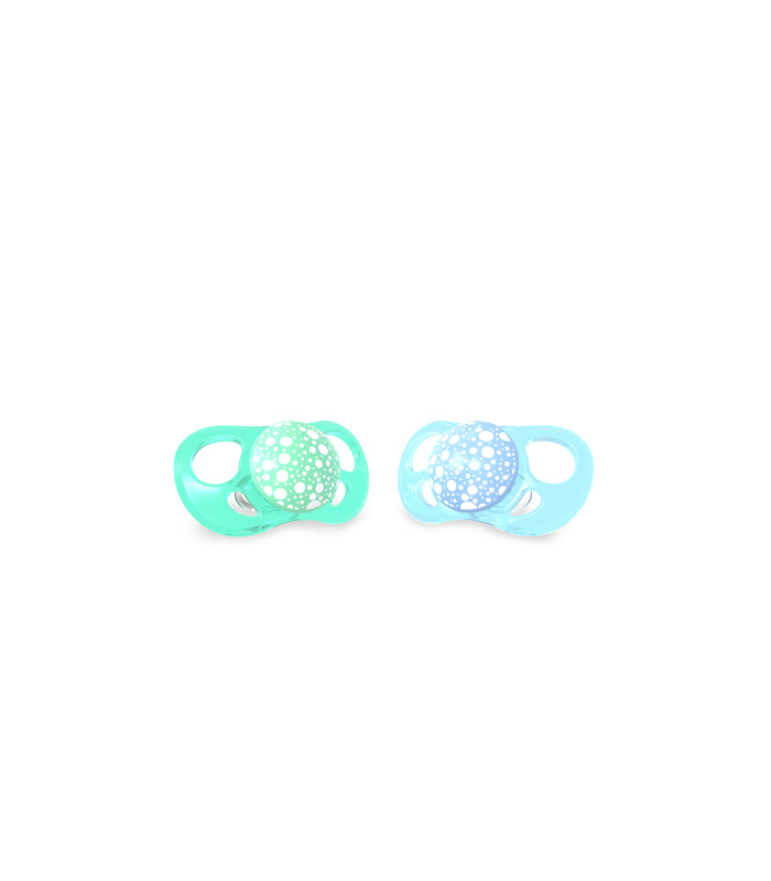 CUCLA PACIFIER 2/1 6MJ PLAVA/ZELENA TWISTSHAKE 78288
