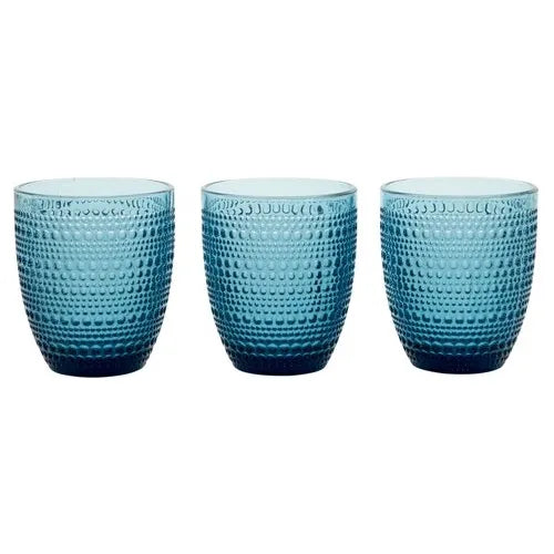 SET 3 ČAŠE DISHNA 300 CC PASTA U BOJI PLAVO STAKLO 0043335