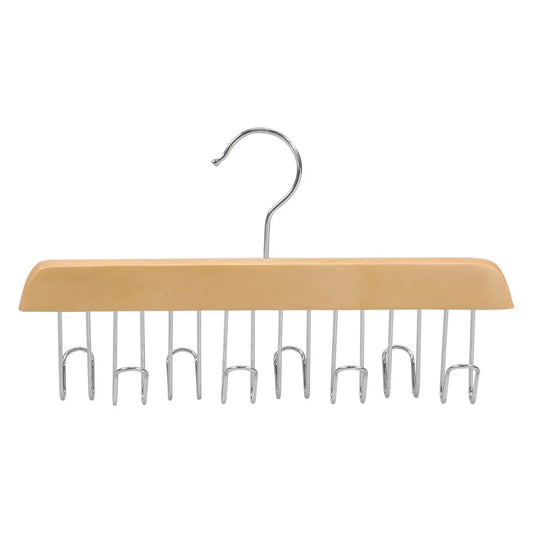 VJEŠALICA 8 KROMIRANIH KUKICA 26*1,2CM, DRVO, PRIRODNA BOJA 0045461