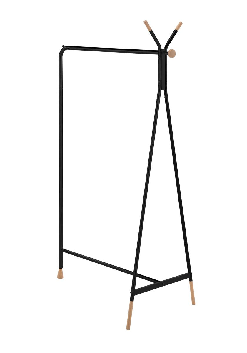ORGANIZATOR CRICKET 91X55X164CM, U čELIčNOJ CIJEVI+DRVO, CRNI+NAT. 0046936