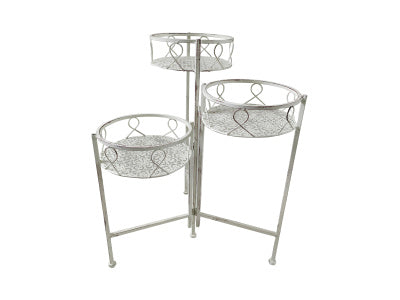 STALAK ZA BILJKE DESDEMONA 23X25X62, METAL, ANTIQUE BIJELA 0048023