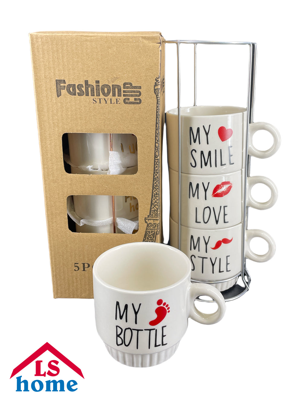 Set šoljica 4/1 280ml na stalku 0827-37
