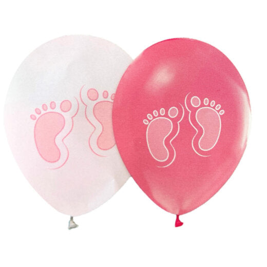 Baloni set 8/1 30 cm PINK TINY FEET