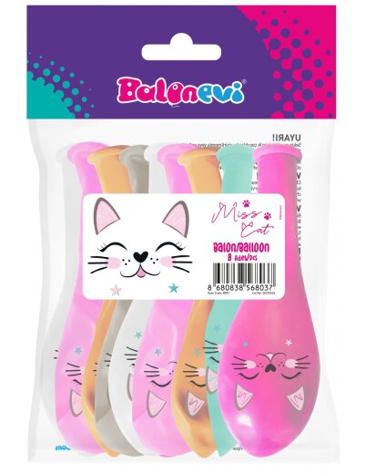 Baloni set 8/1 30 cm MISS CAT