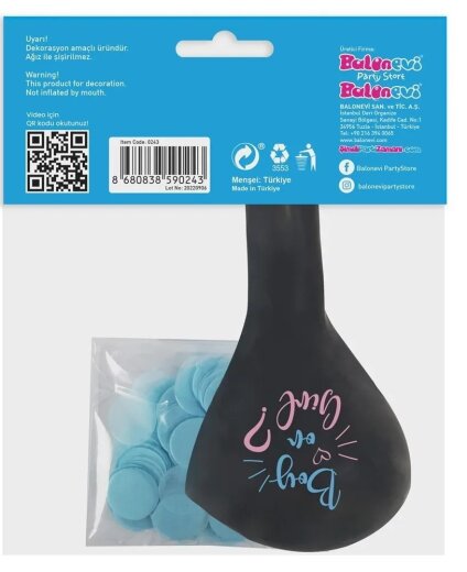 Balon 45 cm + konfeti set BOY
