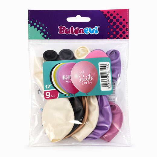 Baloni set 9/1 30 cm BRIDE TO BE