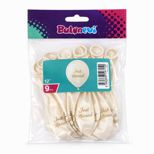 Baloni set 9/1 30 cm JUST MARRIED