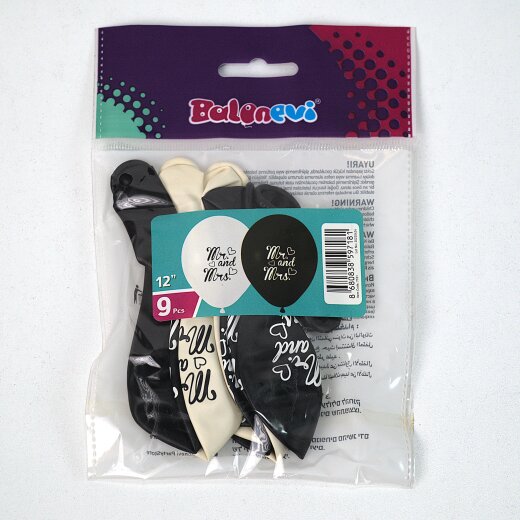 Baloni set 9/1 30 cm MR&MRS