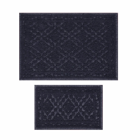 KARACA HOME VILMA ANTRACIT SET PROSTIRKI 60x90 CM - 40X60 CM 210.03.03.4271