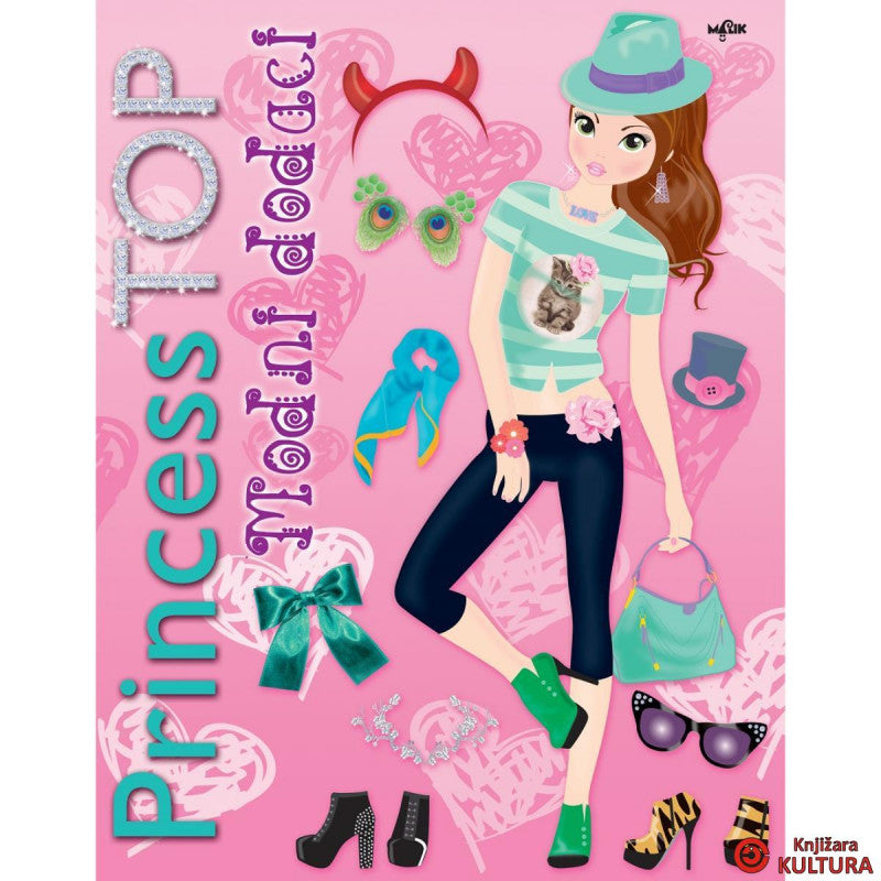 PRINCESS TOP-MODNI DODACI  bojanka+naljepnice